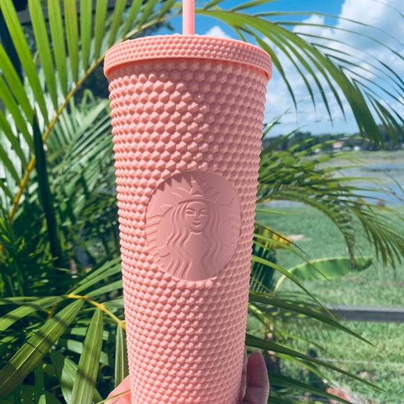 Starbucks 2020 Baby Pink Soft Touch Studded Tumbler Cold Cup Venti 24oz US HTF - Picture 10 of 10